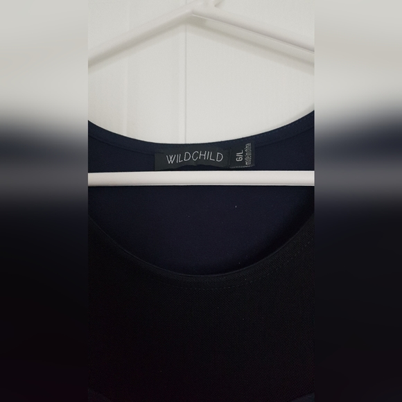 Navy and black mesh skater dress - Picture 2 of 5